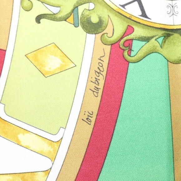 HERMES Carre 90 Scarf ""Parmi les fleurs je compte les heures"" Silk Auth - Picture 11 of 14